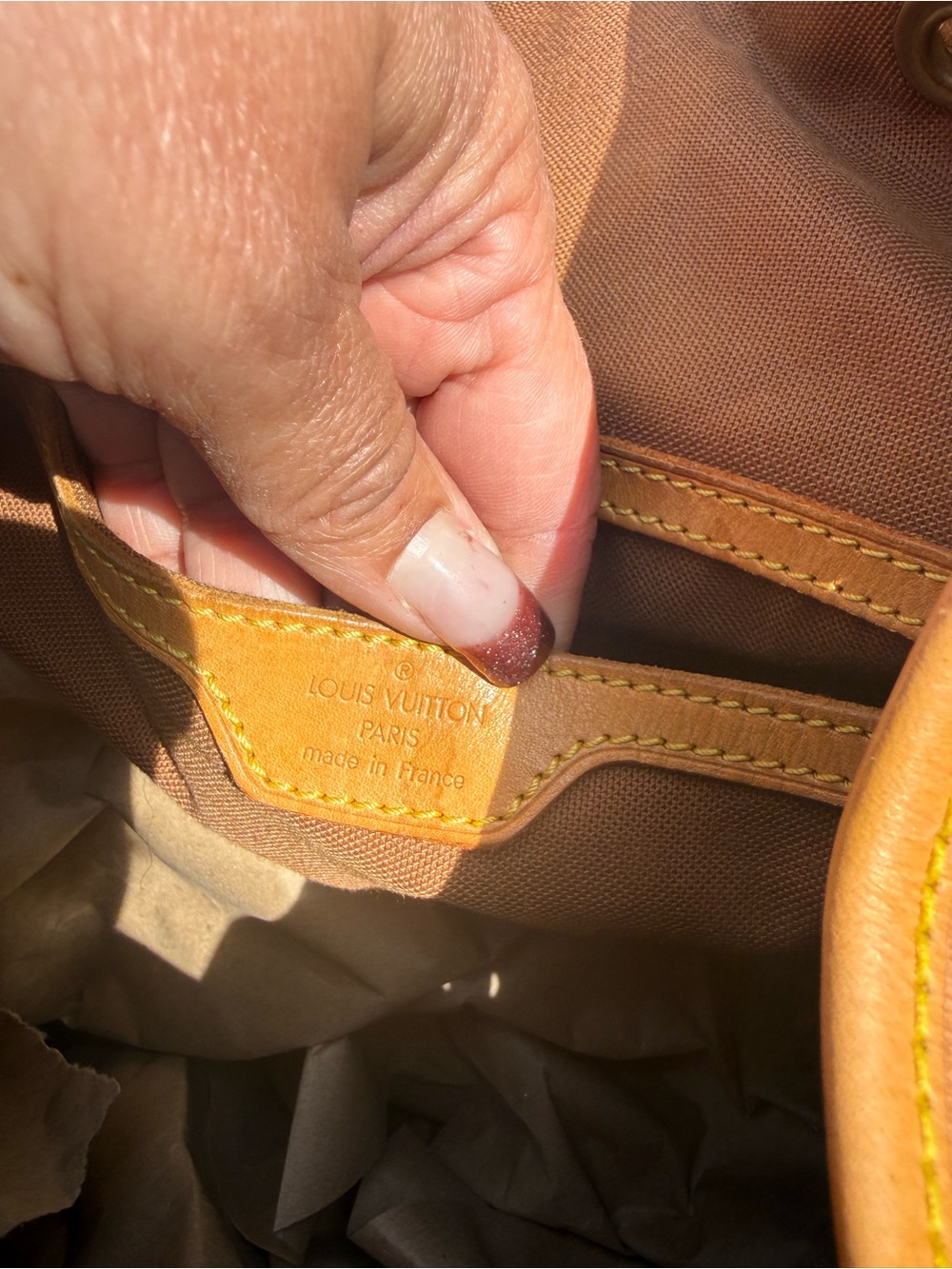 Louis Vuitton Monogram Canvas Backpack in Brown and Tan Leather GM - Picture 15 of 16